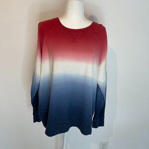 Eddie Bauer Legendwash Red/White/Blue Sweatshirt size 2XL
